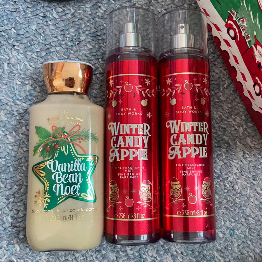 3 bath and body works items